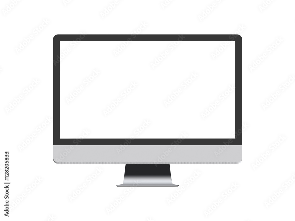 Computer display isolated on white background. Computer display isolated on white background.