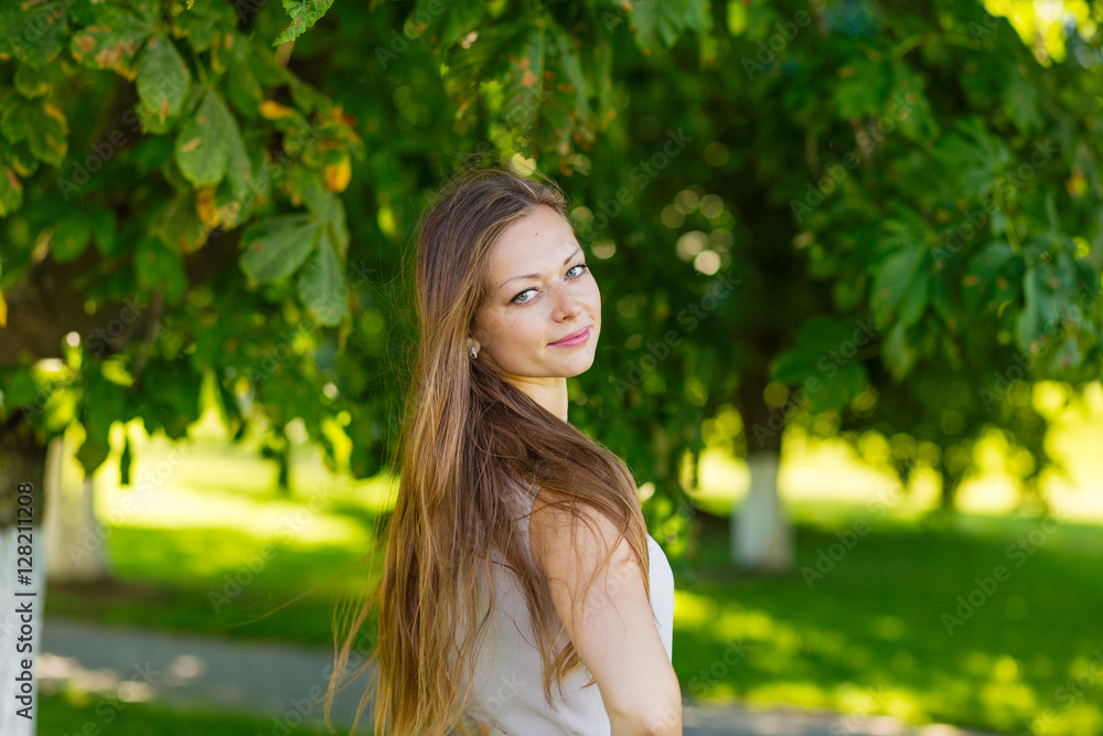 Portrait of a beautiful girl with long blond hair Portrait of a beautiful girl with long blond hair