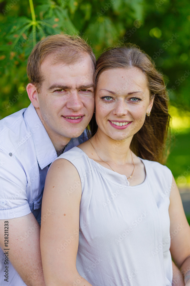 Husband and wife on the nature