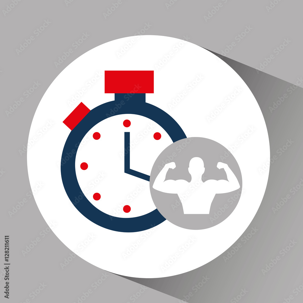 silhouette man bodybuilder chronometer vector illustration eps 10 silhouette man bodybuilder chronometer vector illustration eps 10