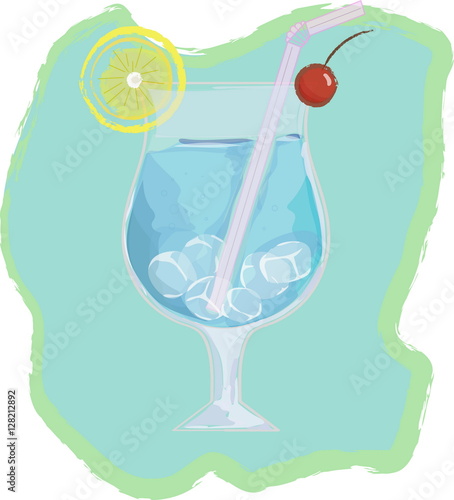 Blue lagoon cocktail
