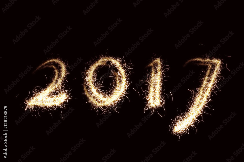 Happy new Year 2017, Banner , written in Firework Happy new Year 2017, Banner , written in Firework