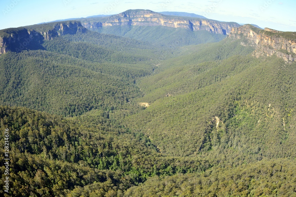 View from the Evans Lookout in the Blue Mountains, Australia.