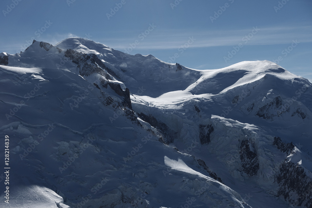 Obraz premium Mont Blanc (4810m) in Haute Savoie, France, Europe