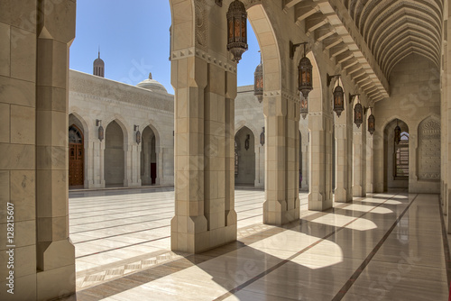 Oman , Muscat , wnętrze meczetu
