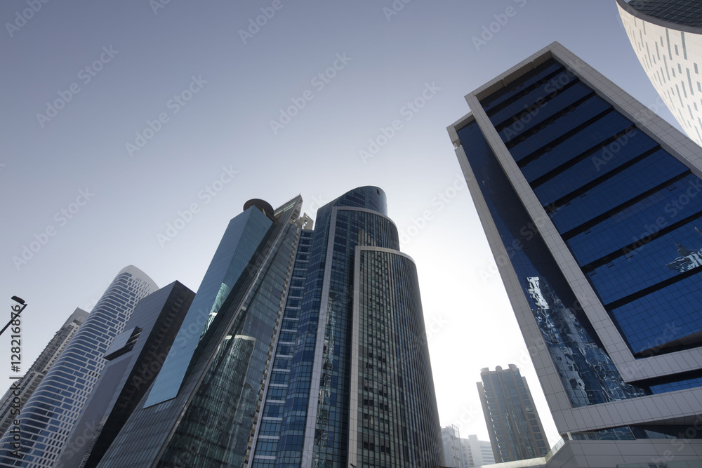 Glass skyscrapers,business center