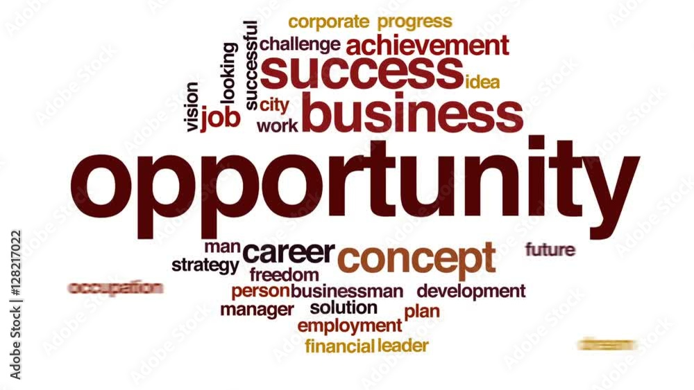 Opportunity animated word cloud. Opportunity animated word cloud.