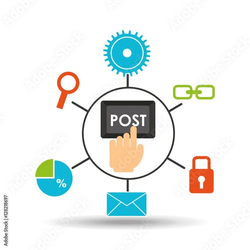 post technology social media concept vector illustration eps 10 © Gstudio