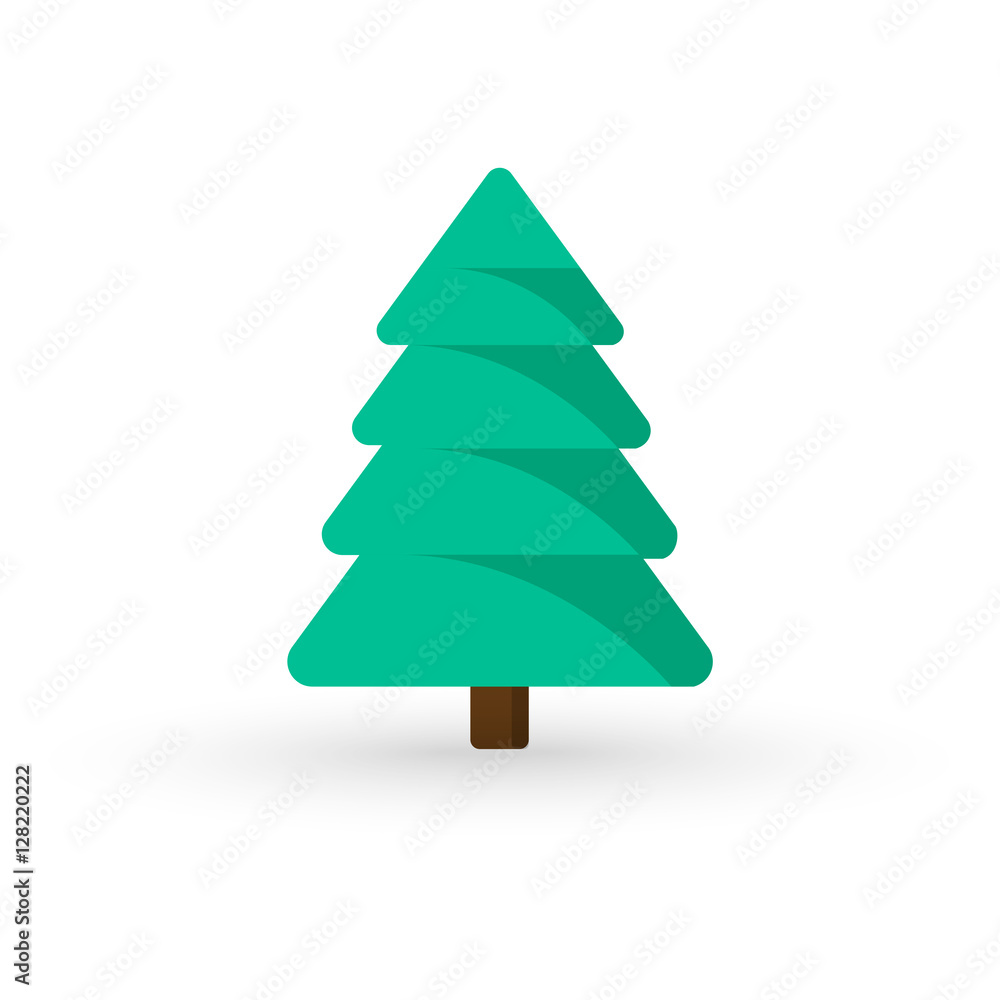 Fototapeta premium Christmas tree, vector illustration.