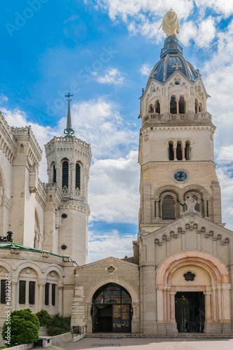 Basilica Notre-Dame de Fourviere. Fourviere hill, Lyon, France.