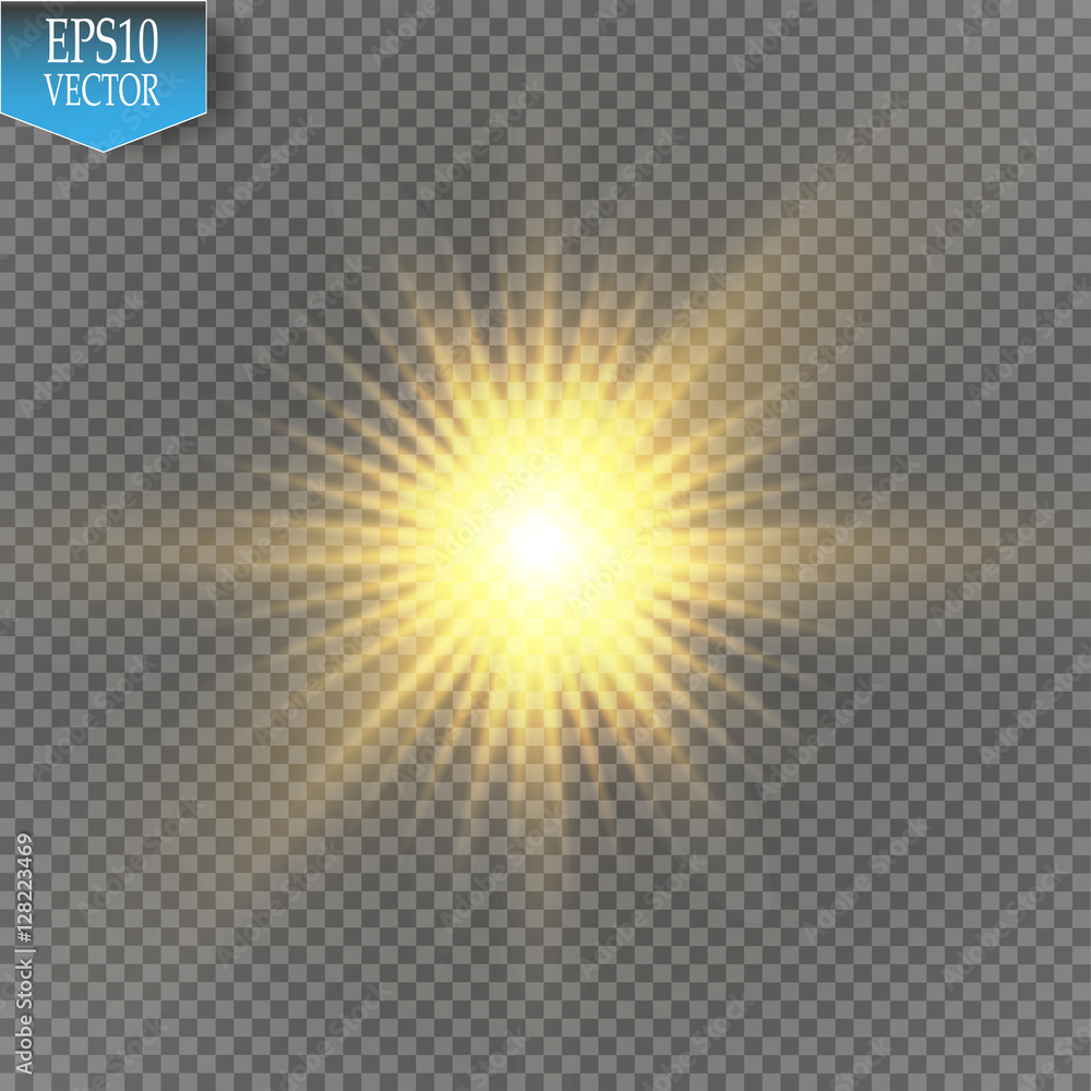 Glow light effect. Star burst with sparkles.Sun. Glow light effect. Star burst with sparkles.Sun.