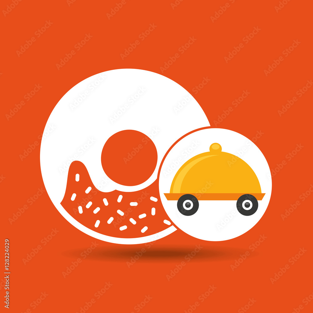 fast delivery food sweet donut vector illustration eps 10 fast delivery food sweet donut vector illustration eps 10