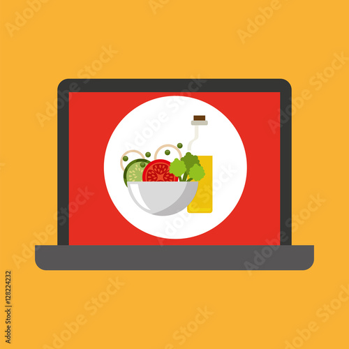 shopping online concept order sauce salad vector illustration eps 10