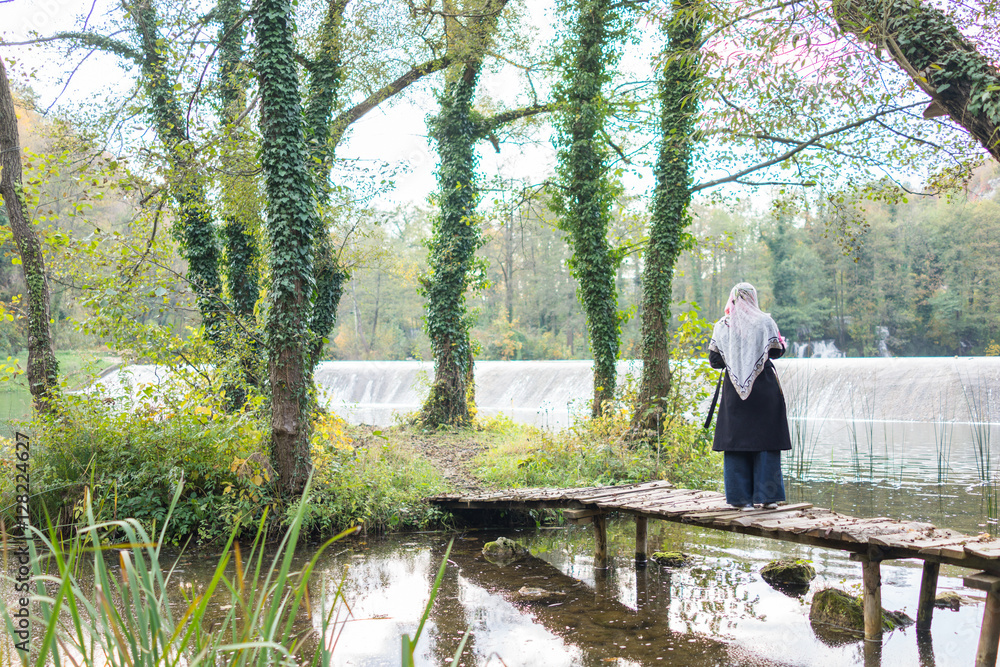 Muslim Arabic young beautiful woman in nature Muslim Arabic young beautiful woman in nature