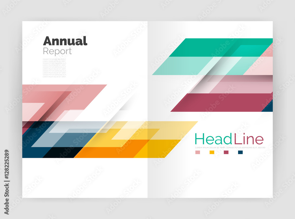 Fototapeta premium Set of business straight lines abstract backgrounds