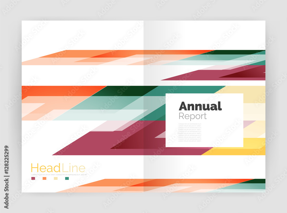 Fototapeta premium Set of business straight lines abstract backgrounds