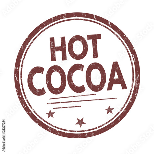 Hot cocoa sign or stamp