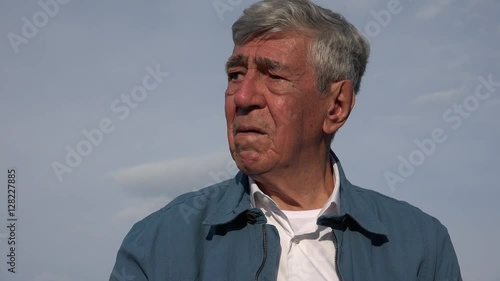 Confused Old Man With Dementia