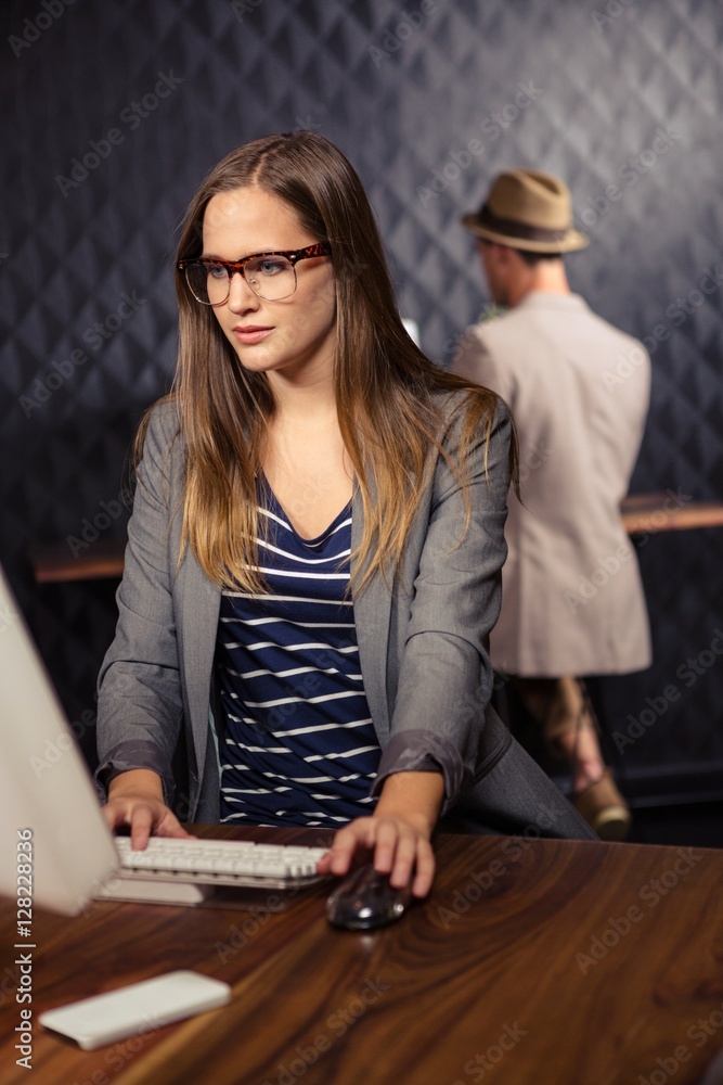 Creative businesswoman using computer Creative businesswoman using computer