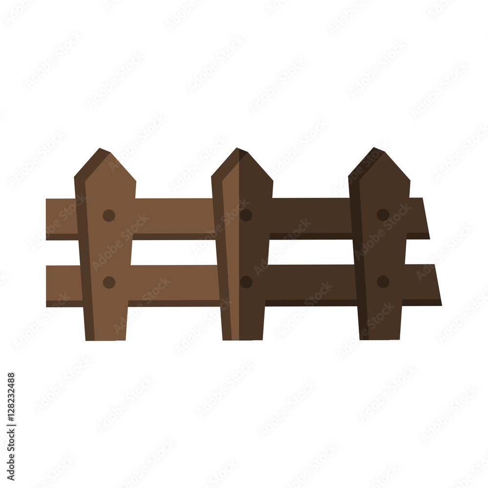 Fence icon. Barrier picket garden farm and object theme. Isolated design. Vector illustration Fence icon. Barrier picket garden farm and object theme. Isolated design. Vector illustration