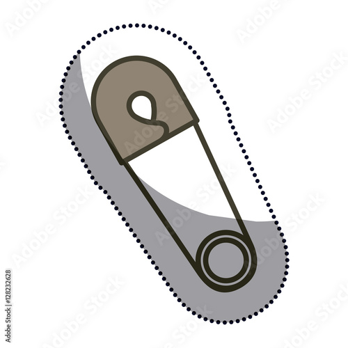 Cloth pin icon. Baby object child childhood infant theme. Isolated design. Vector illustration