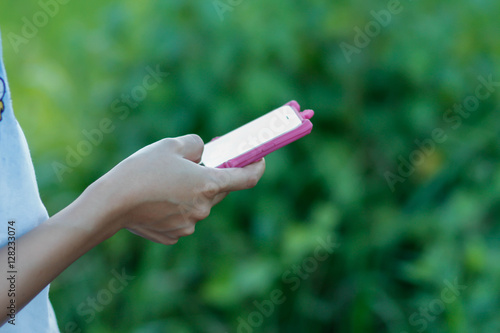 Woman Using a Smart Phone