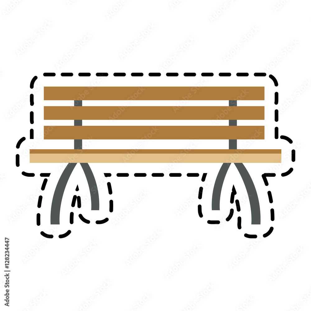 Bench of park icon. Outdoor season summer and recreation theme. Isolated design. Vector illustration Bench of park icon. Outdoor season summer and recreation theme. Isolated design. Vector illustration