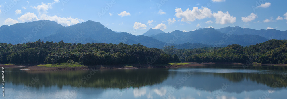 landscape view on waduk palasari lake,Bali,Indonesia