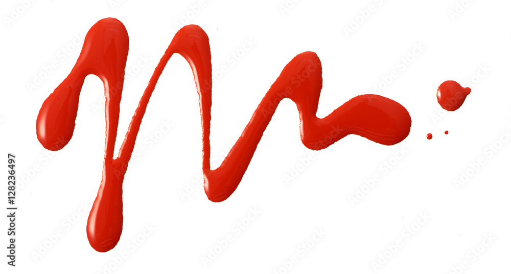 Red color nail vanish in abstract shape Red color nail vanish in abstract shape