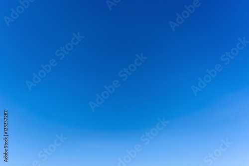 Clear azure sky without clouds. Sky background.