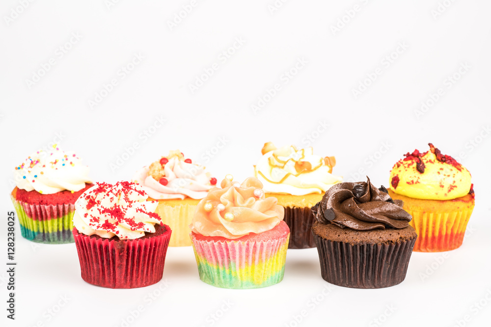 cupcakes on a white background.