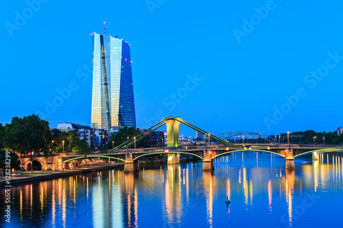 European Central Bank Tower in Frankfurt on the Main