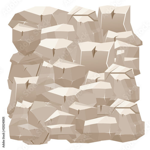 Stone Wall. Vector Illustration.
