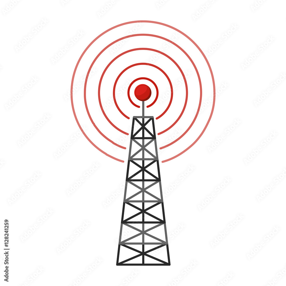 Antenna signal device icon. Broadcast internet technology and wireless theme. Isolated design. Vector illustration Antenna signal device icon. Broadcast internet technology and wireless theme. Isolated design. Vector illustration