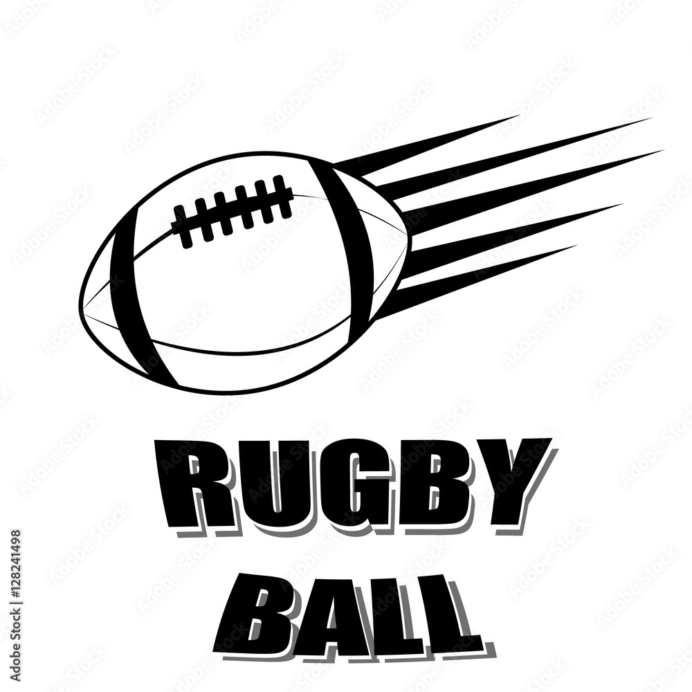 Vector black Football icon on white background. Stock Vector | Adobe Stock