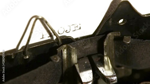 Typing with old typewriting machine word projects