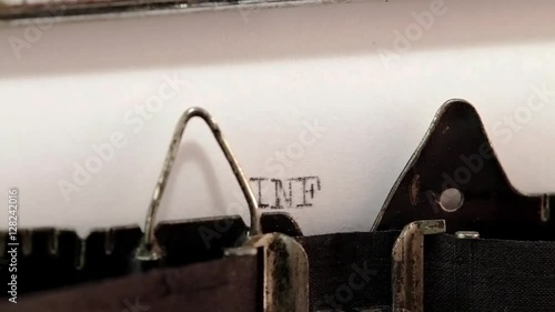 Typing with old typewriting machine word info