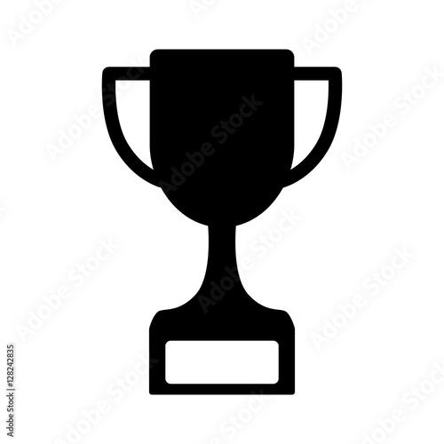 Winning trophy or championship trophy flat icon for apps and websites