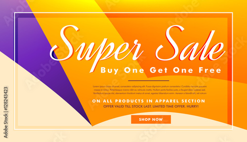 super sale banner poster template with offers and discounts