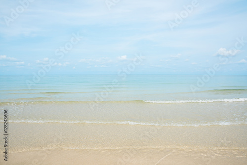 Beautifull gentle wave and shore break at the sandy beach