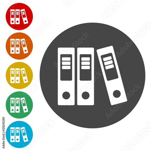 Binders Icon Vector, Archive folders vector icon 