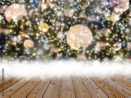 Wood table top on Christmas...