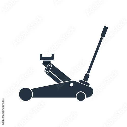 big jack, isolated icon on white background, auto service, car r