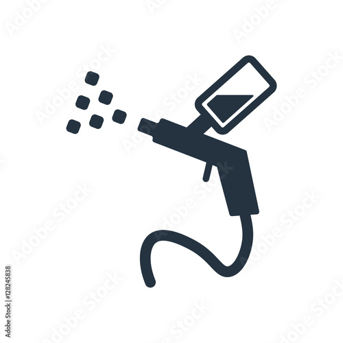 spray, isolated icon on white background, auto service, car repa