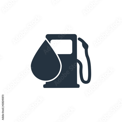 fuel station, gun, isolated icon on white background, auto servi