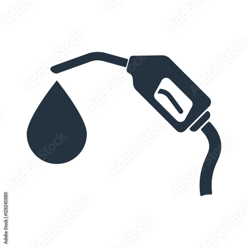 fuel station, gun, isolated icon on white background, auto servi