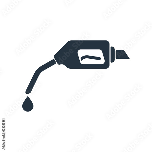 fuel station, gun, isolated icon on white background, auto servi