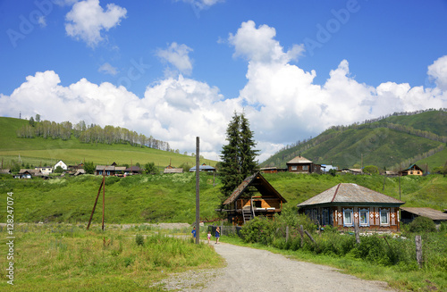 Tyungur village in Altai Republic, Russian Federation