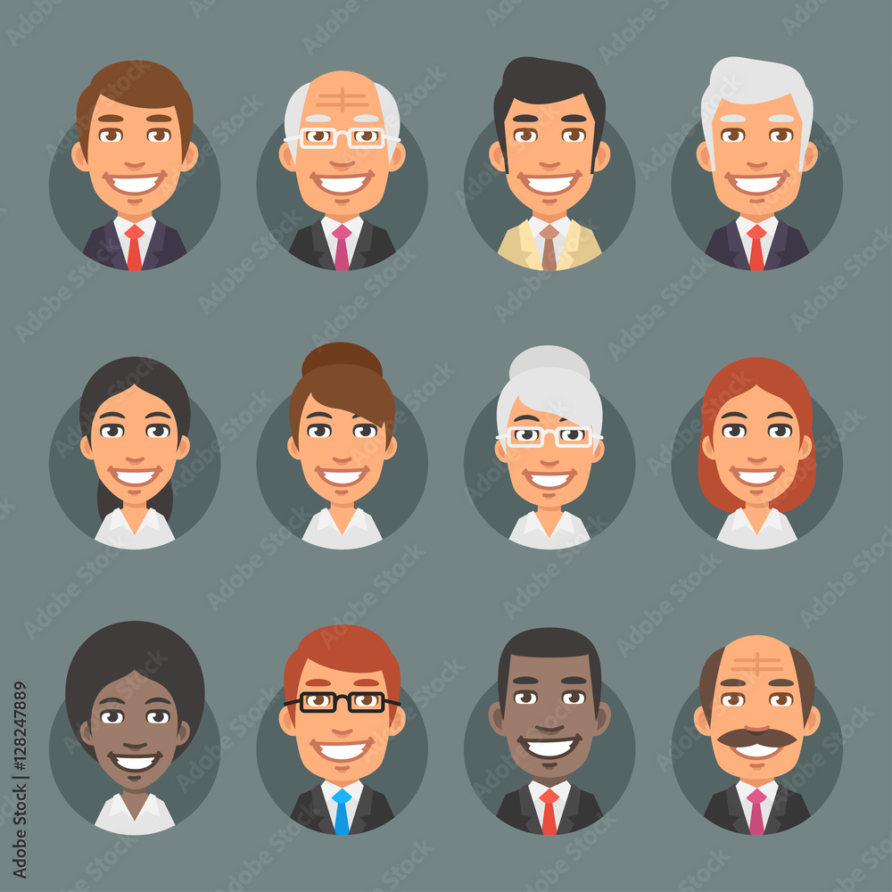 Characters Business People in Circle Characters Business People in Circle