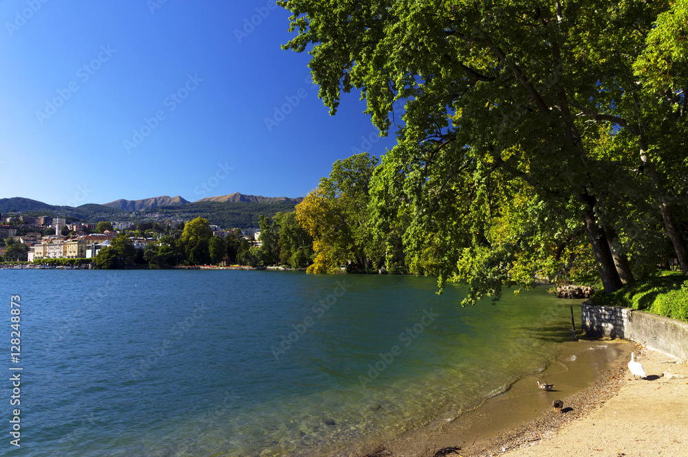 Cityscape of Lugano, Canton of Ticino, Switzerland Cityscape of Lugano, Canton of Ticino, Switzerland